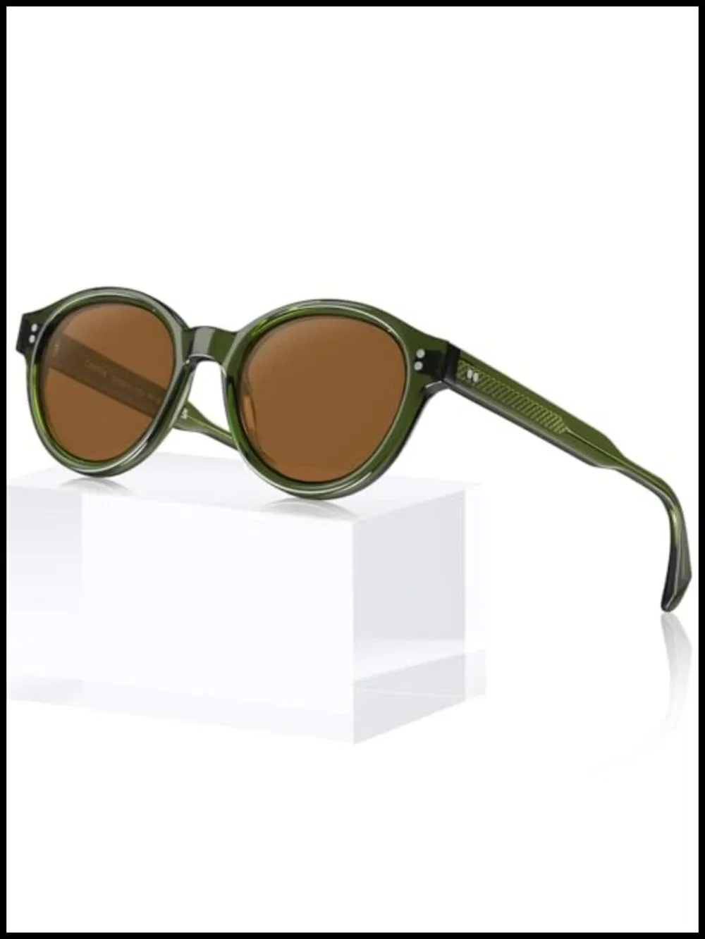 Womens Acetate Polarized Sunglasses Retro Round Cat Eye UV Protection
